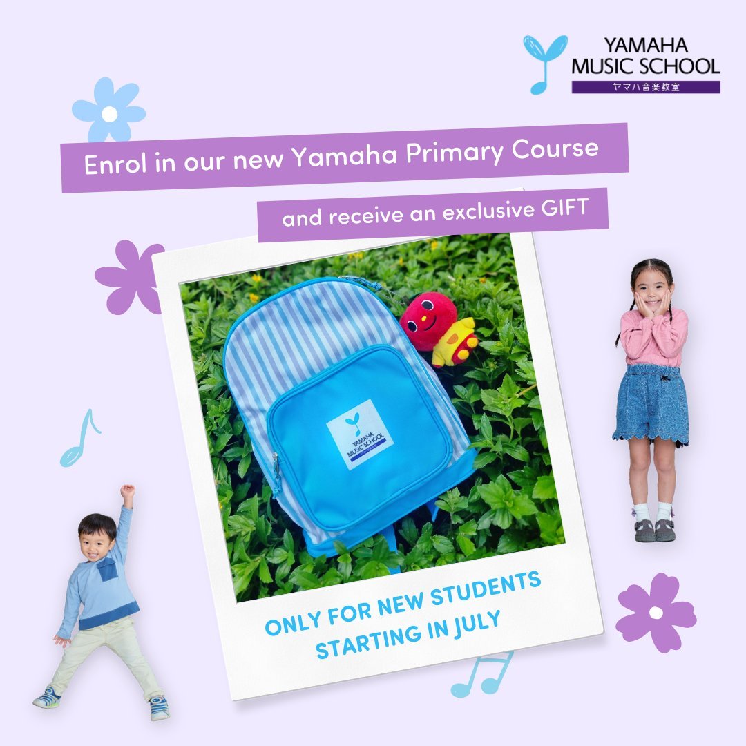 Special promotional offer for Yamaha music school enrolling young children in music lessons